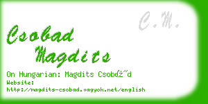 csobad magdits business card